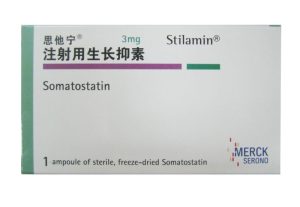 【思他宁】注射用生长抑素 价格¥490.00 购买药店北京美信康年大药房 适应症 1.严重急性食道静脉曲张出血； 2.严重急性胃或十二指肠溃疡出血，或并发急性糜烂性胃炎或出血性胃炎； 3.胰腺外科术后并发症的预防和治疗； 4.胰、胆和肠瘘的辅助治疗； 5.糖尿病酮症酸中毒的辅助治疗